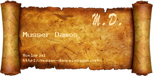 Musser Damos névjegykártya